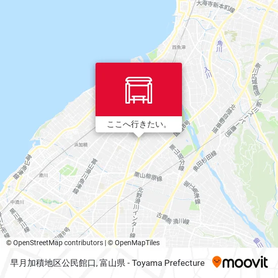 早月加積地区公民館口地図