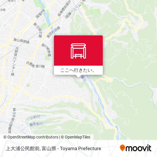 上大浦公民館前地図