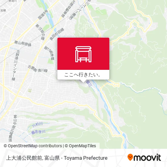上大浦公民館前地図
