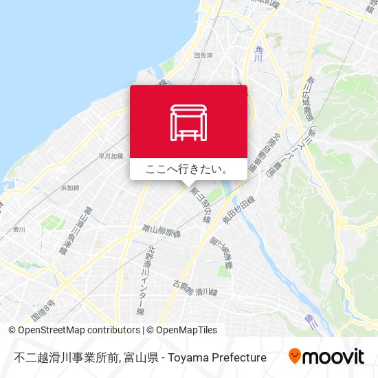 不二越滑川事業所前地図