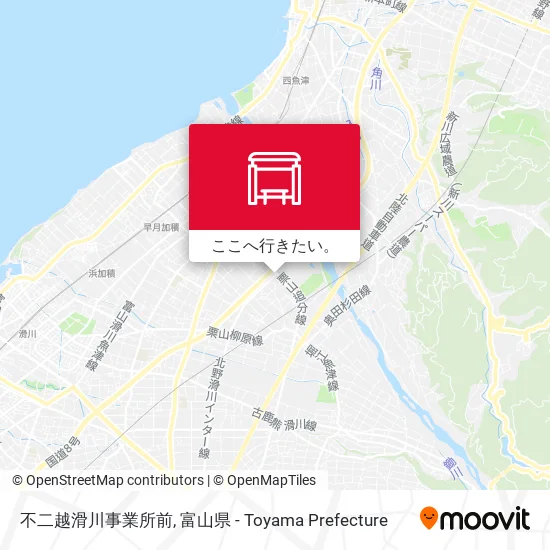 不二越滑川事業所前地図