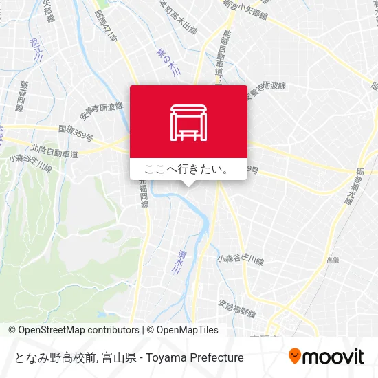 となみ野高校前地図