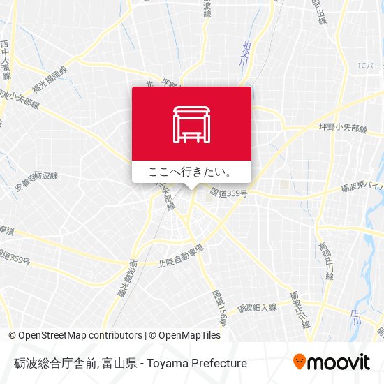 砺波総合庁舎前地図