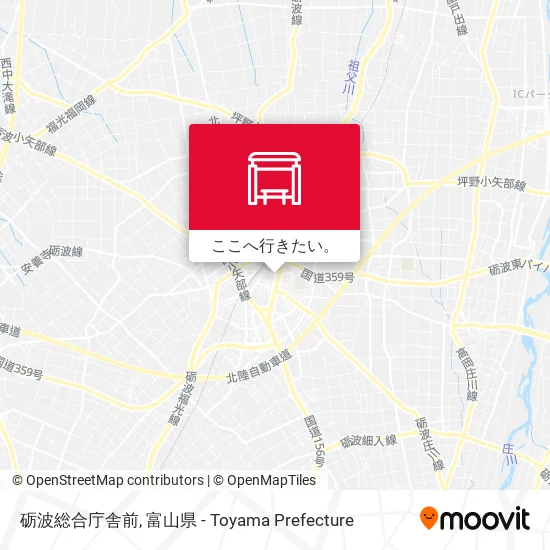 砺波総合庁舎前地図