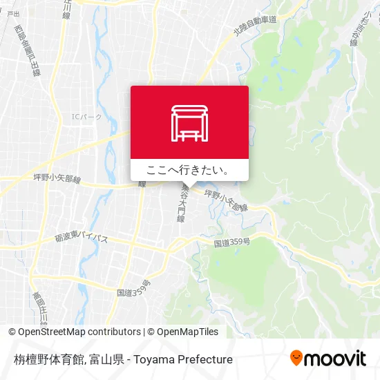 栴檀野体育館地図