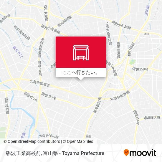 砺波工業高校前地図