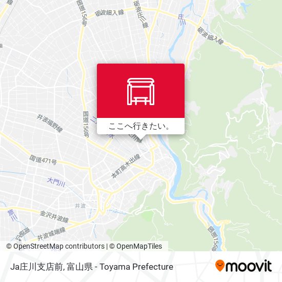 Ja庄川支店前地図
