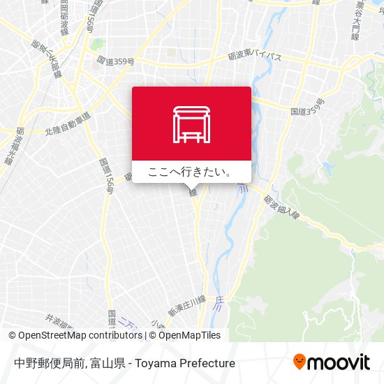 中野郵便局前地図
