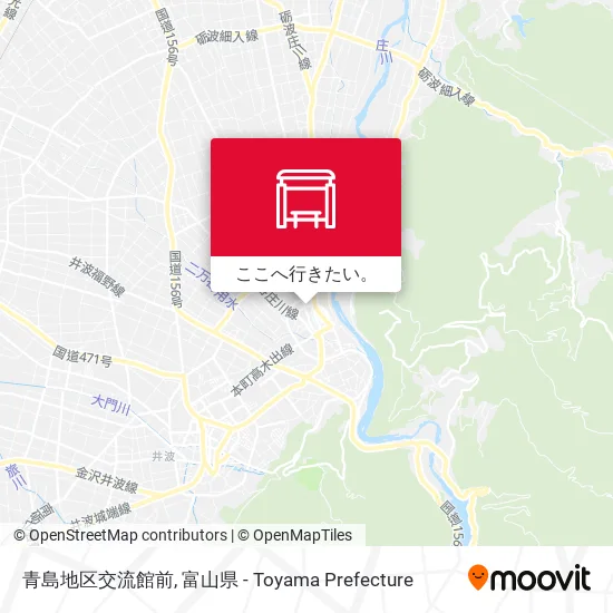 青島地区交流館前地図