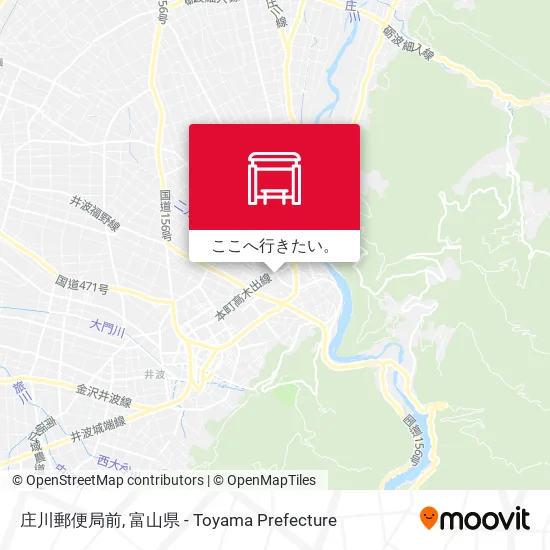 庄川郵便局前地図