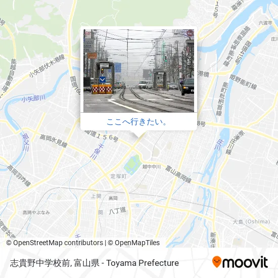 志貴野中学校前地図