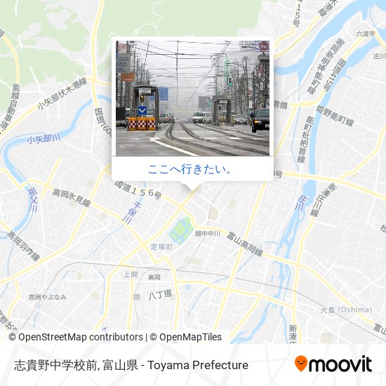 志貴野中学校前地図
