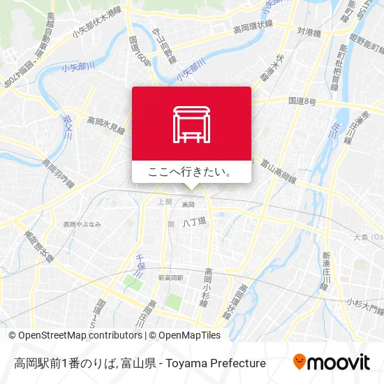 高岡駅前1番のりば地図