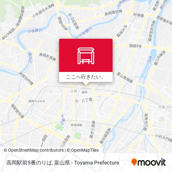 高岡駅前5番のりば地図