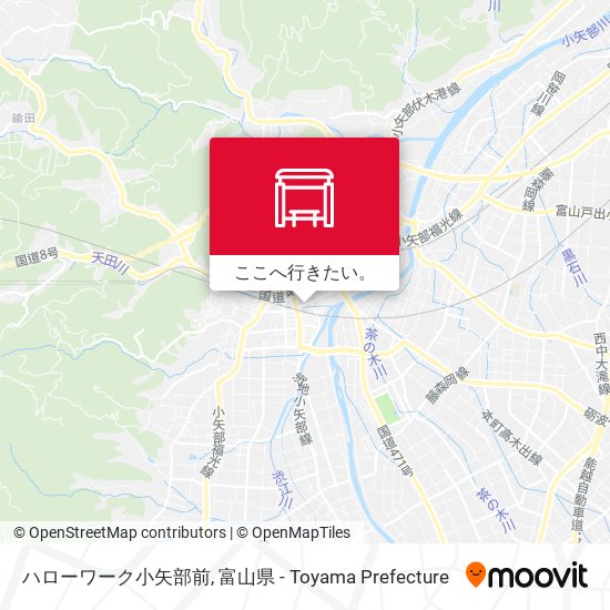 ハローワーク小矢部前地図