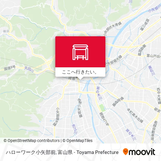 ハローワーク小矢部前地図