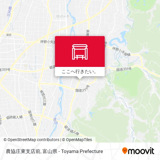 農協庄東支店前地図