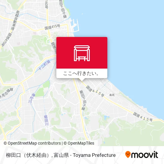 柳田口（伏木経由）地図