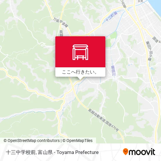 十三中学校前地図