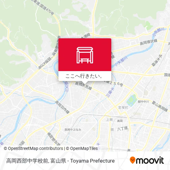 高岡西部中学校前地図