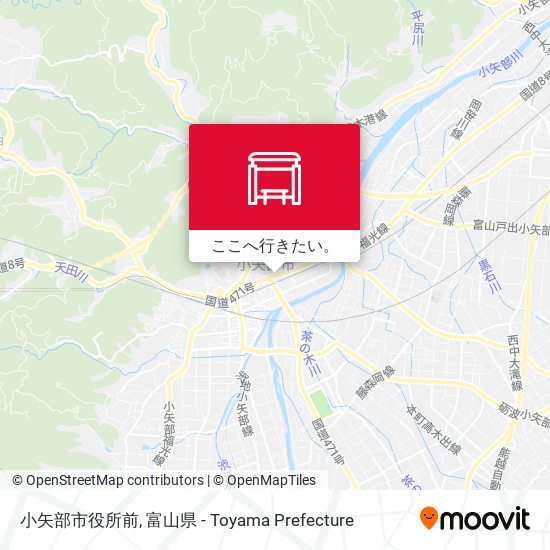 小矢部市役所前地図