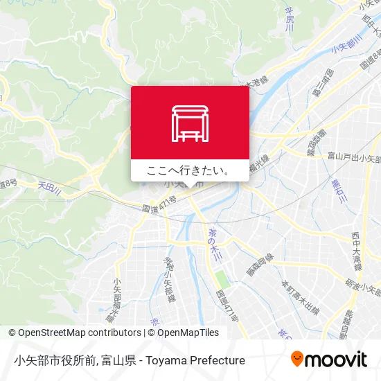 小矢部市役所前地図