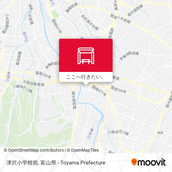 津沢小学校前地図