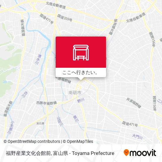 福野産業文化会館前地図
