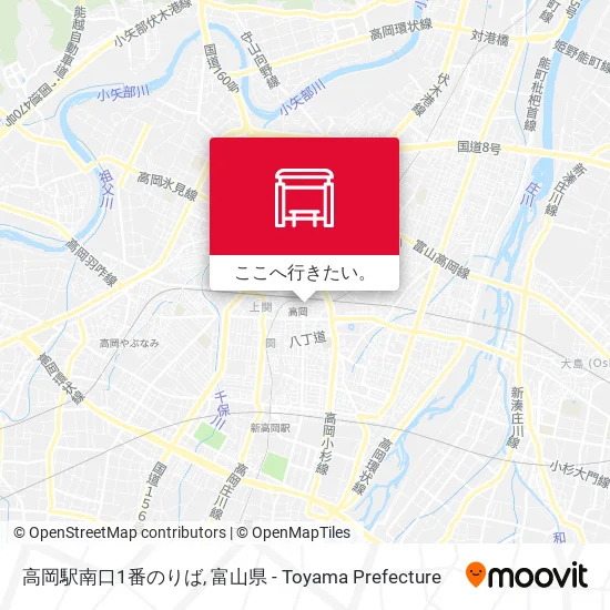 高岡駅南口1番のりば地図