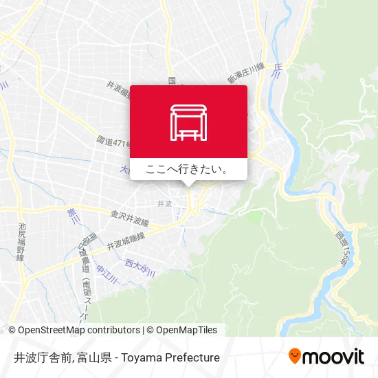 井波庁舎前地図