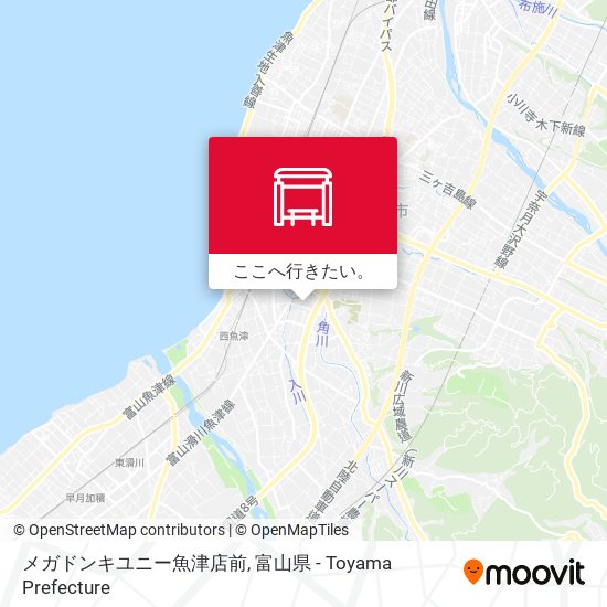 メガドンキユニー魚津店前地図