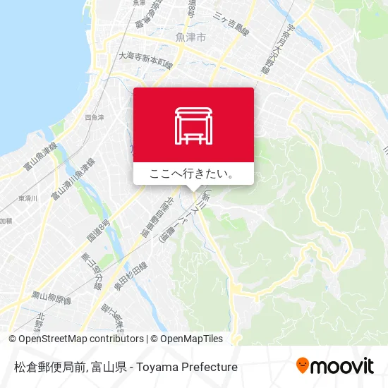 松倉郵便局前地図