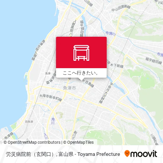 労災病院前（玄関口）地図