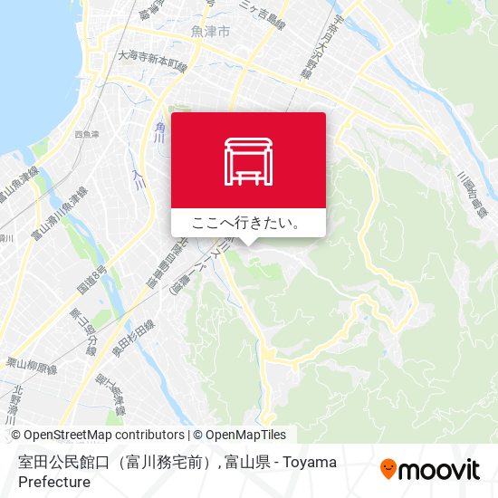 室田公民館口（富川務宅前）地図