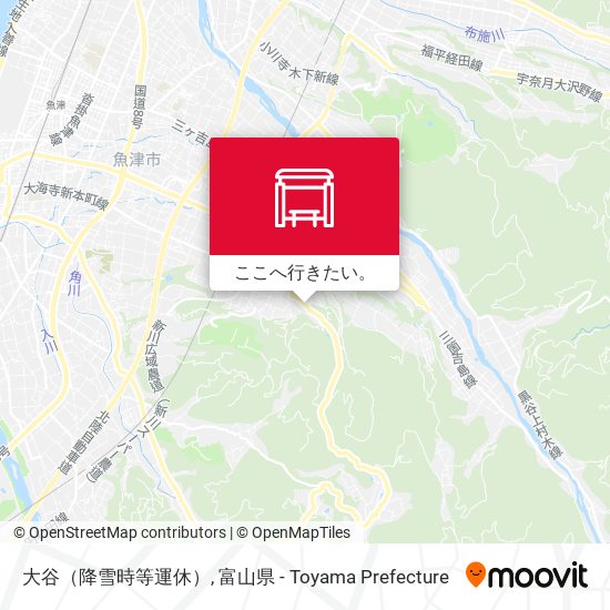 大谷（降雪時等運休）地図