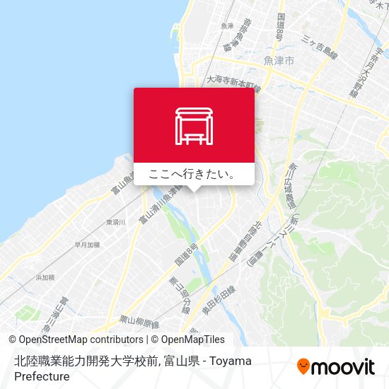 北陸職業能力開発大学校前地図