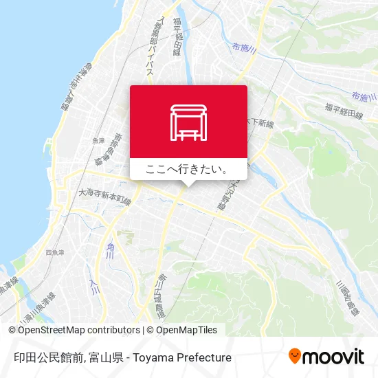 印田公民館前地図