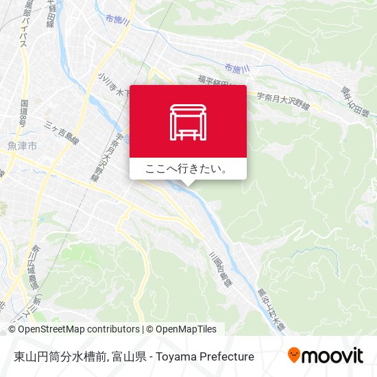 東山円筒分水槽前地図
