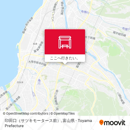 印田口（サツキモータース前）地図