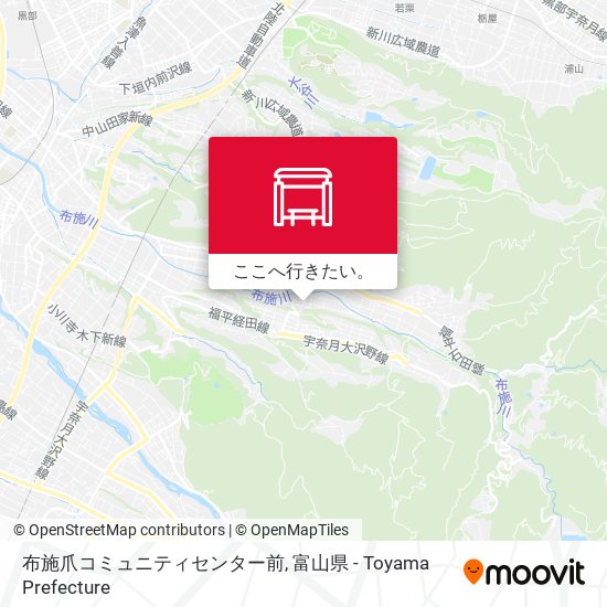 布施爪コミュニティセンター前地図