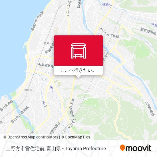 上野方市営住宅前地図