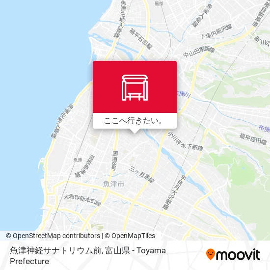 魚津神経サナトリウム前地図