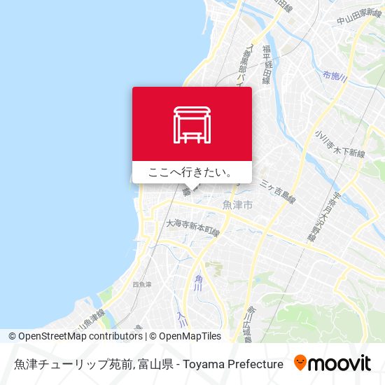 魚津チューリップ苑前地図