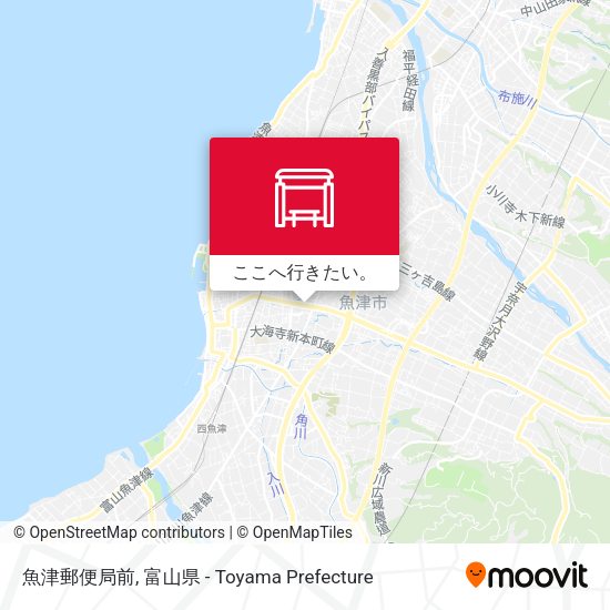 魚津郵便局前地図