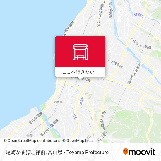 尾崎かまぼこ館前地図