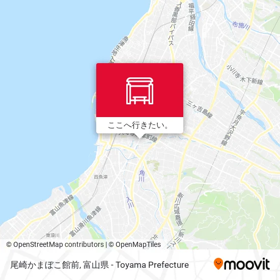 尾崎かまぼこ館前地図