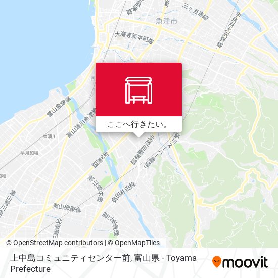 上中島コミュニティセンター前地図