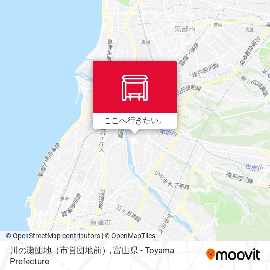 川の瀬団地（市営団地前）地図