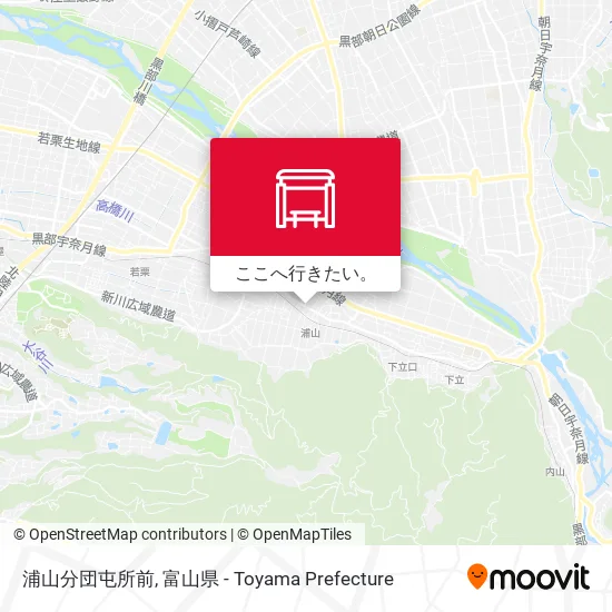 浦山分団屯所前地図