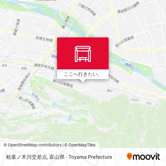 桧葉ノ木川交差点地図